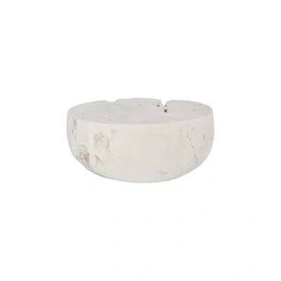 Phillips Collection Cast Cheese Stone Coffee Table, Round, Roman Stone