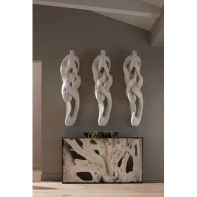 Phillips Collection Cast Dancing Wall Sculpture, Passé, Faux Bleached In Off White