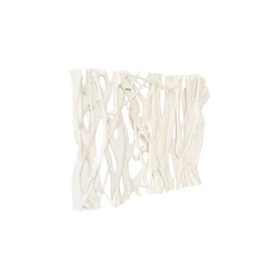 Phillips Collection Cast Entwined Rectangular Wall Root, Faux Bleached In Off White