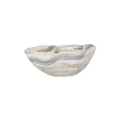Phillips Collection Cast Gray Onyx Bowl In Gray,beige