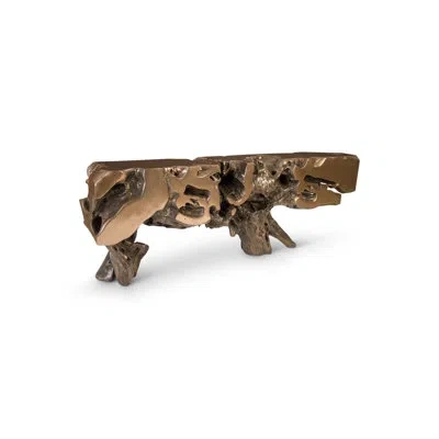 Phillips Collection Cast Naturals Freeform Console Table In Bronze