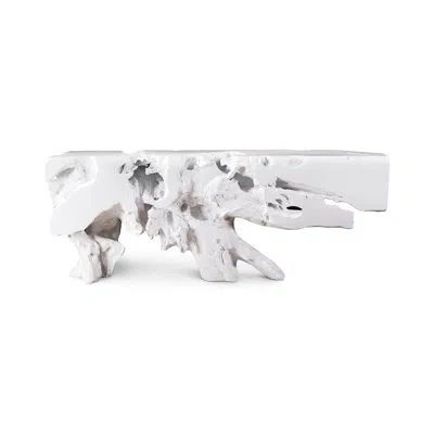 Phillips Collection Cast Naturals Freeform Console Table In White