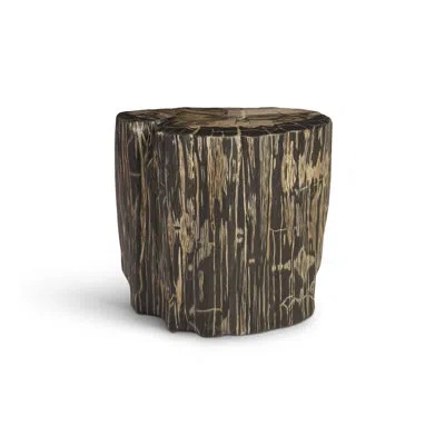 Phillips Collection Cast Naturals Petrified Accent Stool In Brown,gray