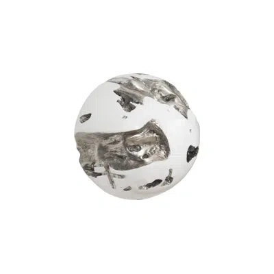 Phillips Collection Cast Naturals Root Ball Wall Décor In White;silver
