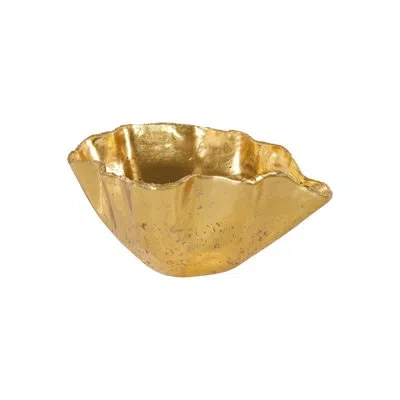 Phillips Collection Cast Onyx Bowl, Gold Leaf, Large