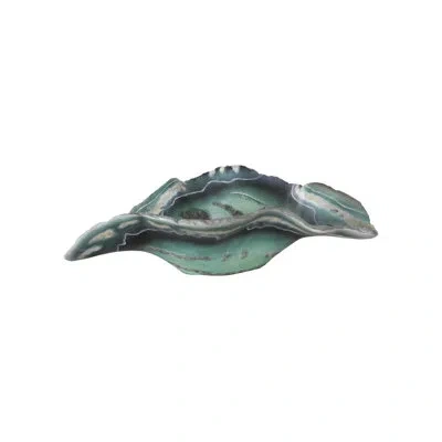 Phillips Collection Cast Onyx Fluorite Bowl, Faux Finish, Small In Green,gray