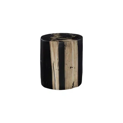 Phillips Collection Cast Petrified Wood Stoolgi In Black,brown;couleurs Mélangées;mixed Colors;mi,brun