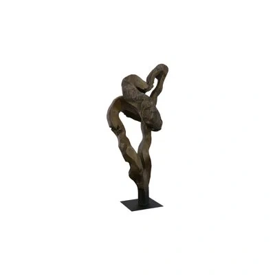 Phillips Collection Cast Teak Root Sculpture, Resin, Bronze