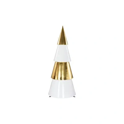 Phillips Collection Christmas Tree, White And Gold Leaf In Gold,white