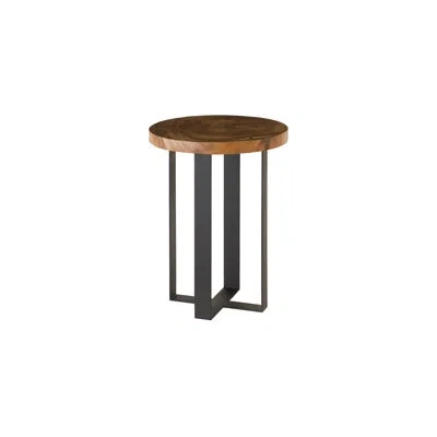 Phillips Collection Chuleta Bar Table On Black Metal Base In Brown