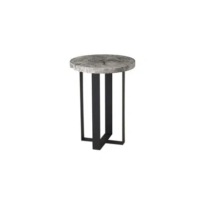 Phillips Collection Chuleta Bar Table On Black Metal Base In Gray