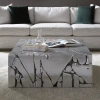 Phillips Collection Chunk Square Silver Coffee Table In Silver Leaf