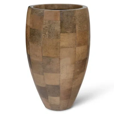 Phillips Collection Classic Resin Pot Planter In Brown