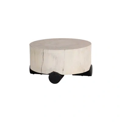 Phillips Collection Core Coffee Table, Black Base, Bleached Top