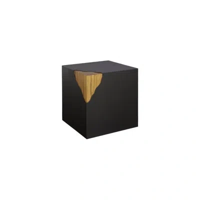 Phillips Collection Cornered Side Table, Natural, Iron In Black