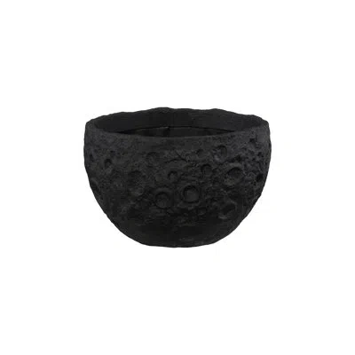 Phillips Collection Crater Planter In Black Stone
