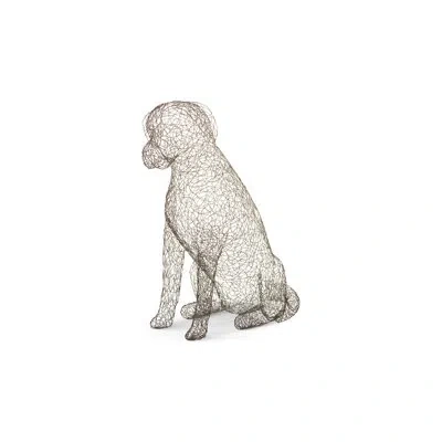 Phillips Collection Crazy Wire Retriever Statue In Black