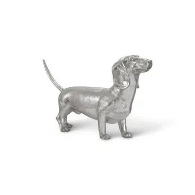 Phillips Collection Dachshund Figurine In Silver Leaf
