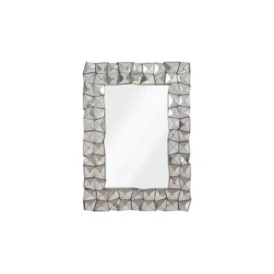 Phillips Collection Divot Beveled Accent Mirror In Stainless Steel