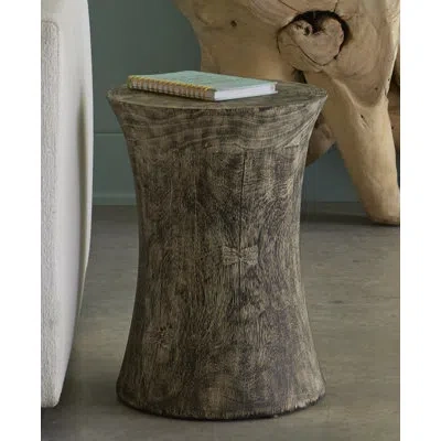 Phillips Collection Drum Stool In Gray Stone;grey Stone;pierre Grise