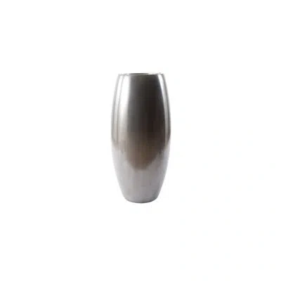 Phillips Collection Elonga Planter, Polished Aluminum, Md In Silver