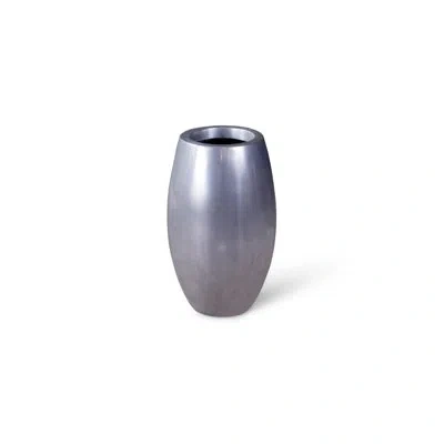 Phillips Collection Elonga Resin Pot Planter In Polished Aluminum