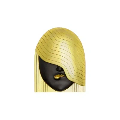Phillips Collection Fashion Faces Wall Decor In Black;gold Leaf