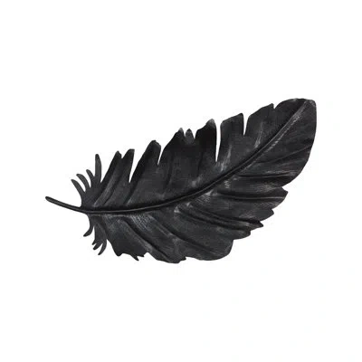 Phillips Collection Feather Wall Decor, Black, Metal, Sm