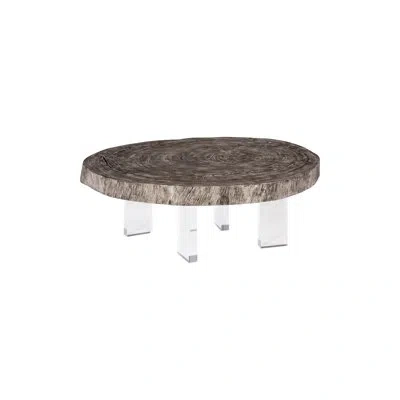 Phillips Collection Floating Coffee Table On Acrylic Legs, Stone , Size Varies In Gray