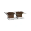 Phillips Collection Floating Slice Coffee Table In Brown;clear