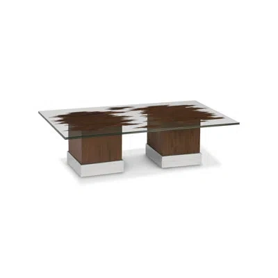 Phillips Collection Floating Slice Coffee Table In Brown;clear