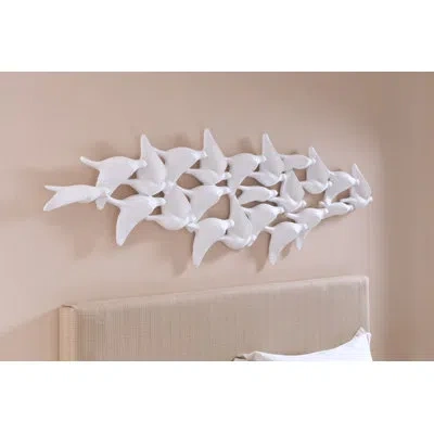Phillips Collection Flock Of Birds Wall Décor In White