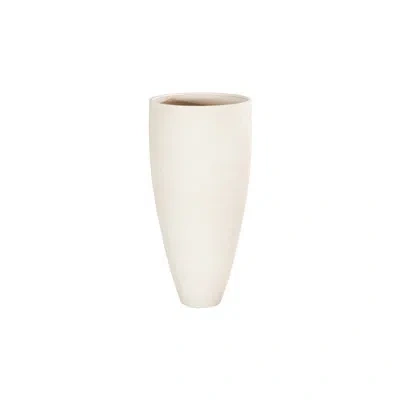 Phillips Collection Flora Grande Planter, White Stone