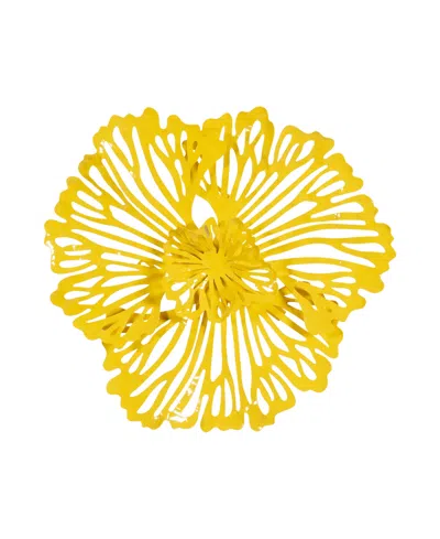 Phillips Collection Flower Extra Small Metal Wall Art In Yellow