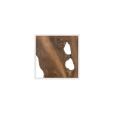 Phillips Collection Framed Teak Tile Wall Décor In Brown;white