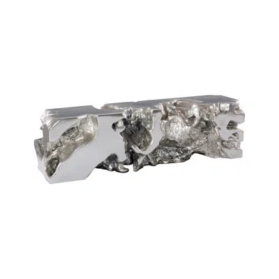 Phillips Collection Freeform Bench In Silver Leaf