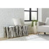 Phillips Collection Freeform Resin Root Bench In Silver