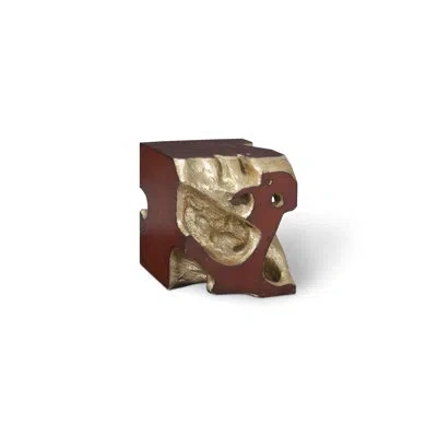 Phillips Collection Freeform Resin Stool In Faux Bois,gold;imitation Bois,gold