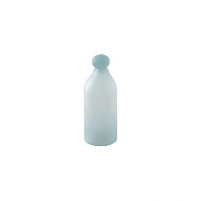 Phillips Collection Frosted Glass Bottle In Turquoise