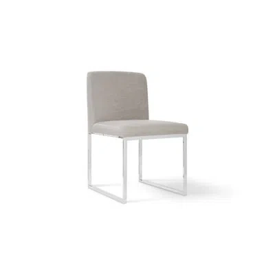 Phillips Collection Frozen Fabric Upholstered Side Chair In Silver