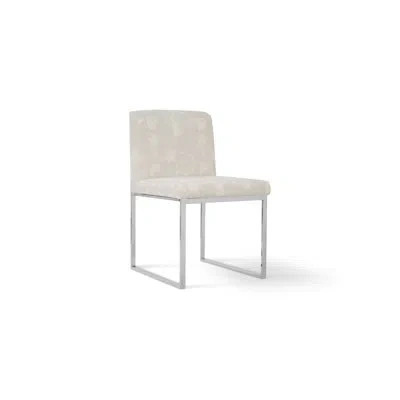 Phillips Collection Frozen Fabric Upholstered Side Chair In Silver