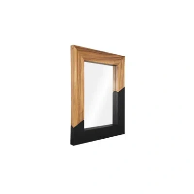 Phillips Collection Geometry Wood Mirror In Natural,black