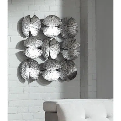 Phillips Collection Ginko Leaf Metal Wall Décor In Silver