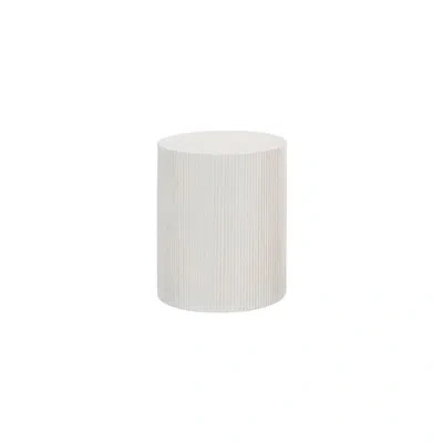 Phillips Collection Groovy Side Table, White Stone