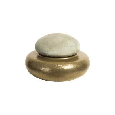 Phillips Collection Heian Fountain, Bronze Top, Brase Base In Bronze,brass