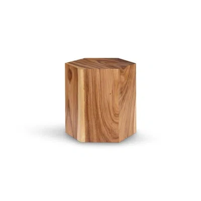 Phillips Collection Honey Comb Solid Wood Block End Table In Brown
