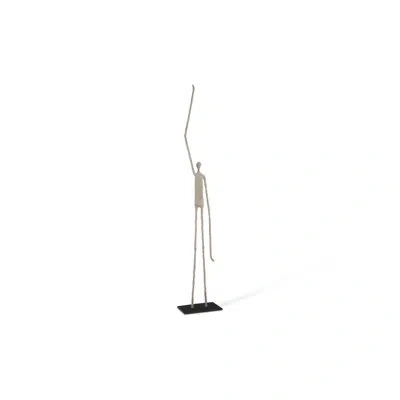 Phillips Collection Human One Arm Up Statue In Black;brown