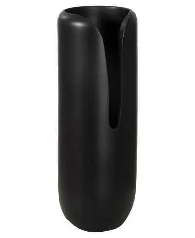 Phillips Collection Interval Large Wood Vase In Black