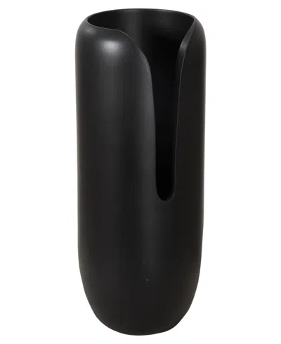 Phillips Collection Interval Medium Wood Vase In Black