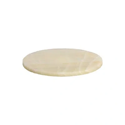 Phillips Collection Lazy Susan Onyx Plate Turntable In Beige